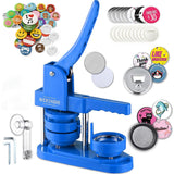 Button Maker Machine - 2.25 Inch (58mm) - Single Mold, Pin Maker Machine Kit with 100 Buttons, 5 Fridge Magnets, 5 Bottle Opener