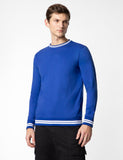 Fyltr Men'S Crewneck Sweatshirt With Stripe Rib Detail - Full Sleeve | Utility Pockets | Casual Winterwear For Men,Cosmic Cobalt,Cosmic Cobalt,2Xl
