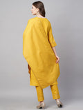 Gosriki Women'S Cotton Straight Kurta With Pant & Dupatta (Kptd-Cot-10069-Mustard_M-Go_Yellow_Medium),Yellow,,B09P4188KL