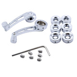 TAKPART Billet Aluminum 4-1/4 Window Crank Handle Kit Compatible for Hot Rod Chevy Ford Chrysler(Chrome)