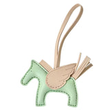 Fuerxy Cute Horse Bag Charm, Hand-Sewn Bag Charms for Tote Bags Purse Handbags PU Bag Accessories (Green)