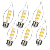 BORT C35/CA11 Chandelier led Light Bulbs, Dimmable 4W Equivalent to 40W LED Candelabra Bulbs, 2700K Warm White, E26 Standard Bas