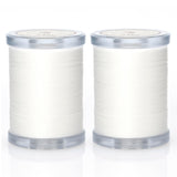Selric 300Yards Extra Strong Bonded Nylon Thread for Leather Sewing, White Heavy Duty Upholstery Thread for Heavy Fabric (2 Spoo