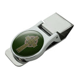 Celtic Christian Cross Irish Ireland Satin Chrome Plated Metal Money Clip