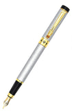 Gullor Retro Style Dragon Clip Fountain Pen with Ink Converter Silver