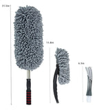 Loyakuu Car Duster Exterior Interior (3 Pack), Best Microfiber Multipurpose Car Cleaning Brush, Extendable Handle Duster for Car