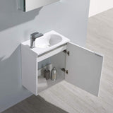 Fresca Valencia 20 Dark Slate Gray Wall Hung Modern Bathroom Vanity W/Medicine Cabinet - Faucet Sold Separately