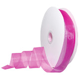Morex Organdy Ribbon, Sheer, 7/8 x 100 Yards, Cerise