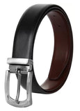 Zacharias MenS Pu Leather Reversible Buckle Belt Rb01(Black And Brown) (Pack Of 1_Free Size)