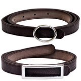 Popo Women Evening, Party, Formal, Casual Brown, Black Artificial Leather Belt (Random Color) (32)