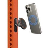 APPS2Car Magnetic Phone Holder for Gym, Alloy Base & Ball Joint, Attach to Metal Surfaces, Dual Magnetic Phone Mount for MagSafe