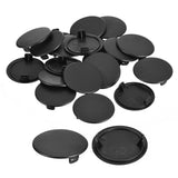 uxcell 20Pcs Hinge Hole Covers, 35mm(1 3/8) Dia Plastic Concealed Hole Cover Round Flush Type Caps for Furniture Cabinet Cupboar