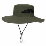 Pryfil Men & Women Upf 50+ Sun Protection Hat, Wide Brim Bucket Hat With Adjustable Chin Strap, Breathable Mesh, Foldable Outdoo