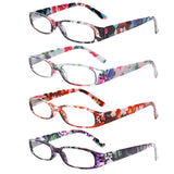 Kerecsen 4 Pack Reading Glasses for Women Spring Hinge Ladies Readers Reading Eyeglasses (Colourful-8, 2.50, x)