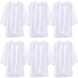 Toulite 6 Pcs Unisex Matte Choir Uniform Kid Judge Gowns Costume for Baptism Graduation Church Event Pastor Halloween Cosplay(Si