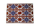 Shiv Kripa Blue Art Pottery Decorative Border Tile Tabletop Interior Exterior Flooring Wall Kitchen Washroom Tile Mural Panel 3 