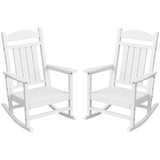 Greesum Rocking Chairs Outdoor, Set of 2 Heavy-Duty Patio Chair with 360lbs Capacity, All-Weather Resistant, Smooth Gliding Moti