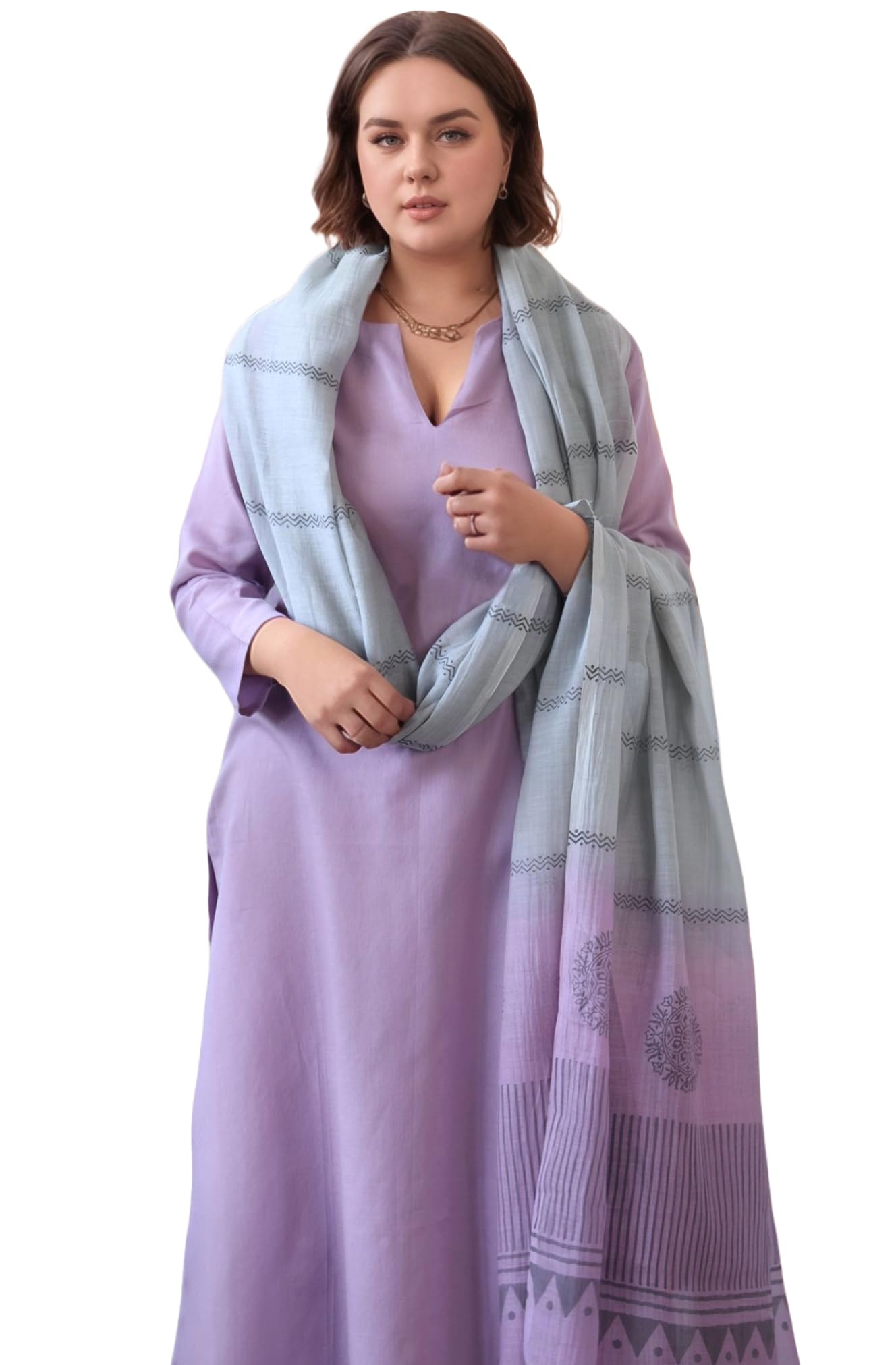 Anni Designer Women'S Rayon Viscose Solid Straight Kurta With Pant & Dupatta (Paradise Purple_M_Purple_Medium),Purple,M,,,