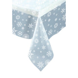 Unique Snowflake Plastic Table Cover | 108 x 54 | Clear | 1 Pc Party Setting