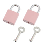 T Tulead Pink Square Padlocks Cute Mini Square Padlock Decorative Locks 2PCS with Keys for Diary Box Bag