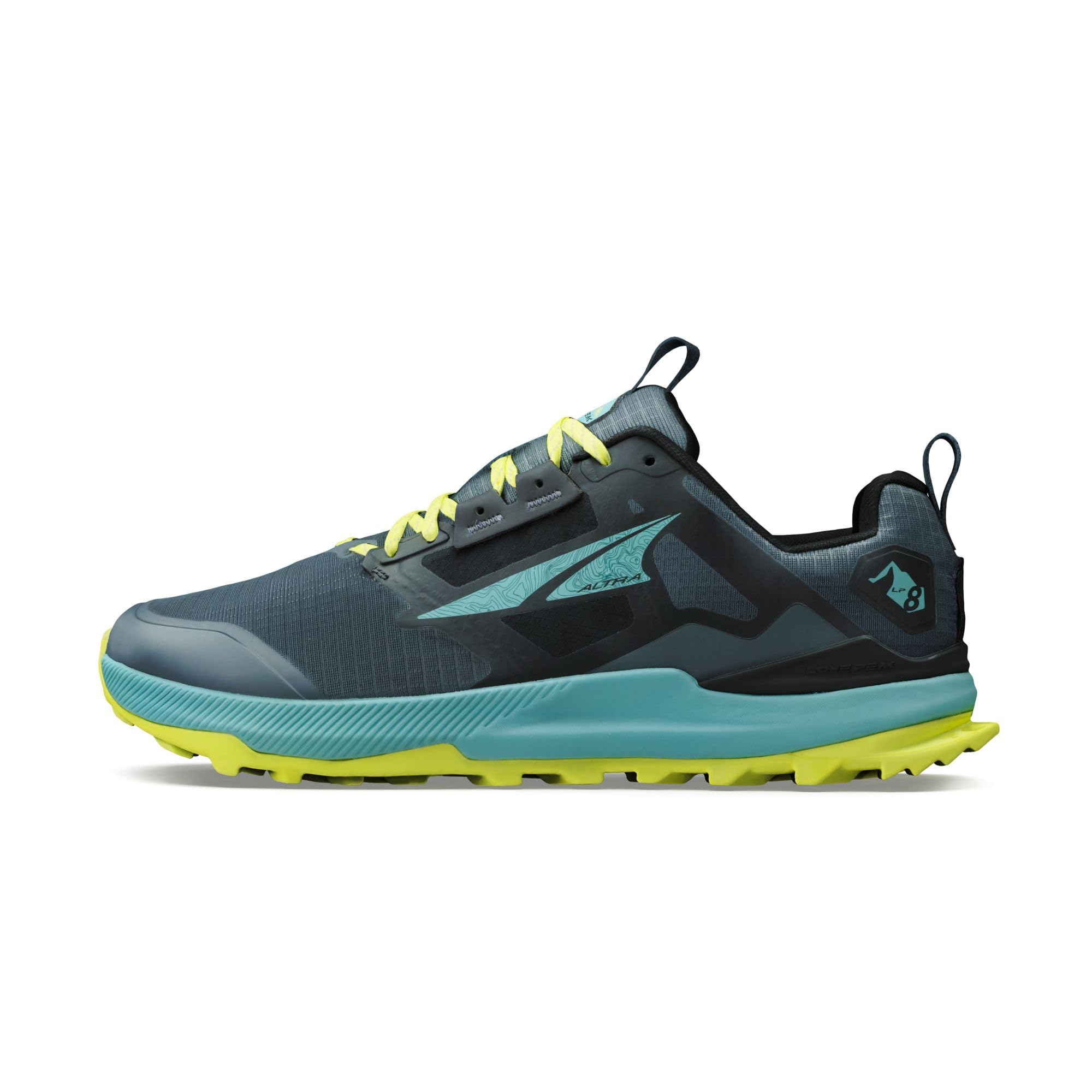 ALTRA Men's Lone Peak 8 Trail Running Shoe, Black/Green, 10.5