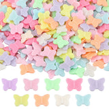 SOFPLATE 500Pcs Colorful Butterfly Beads Animal Acrylic Beads Opaque Spring Wing Insect Small Pony Loose Spacer Charms Findings 