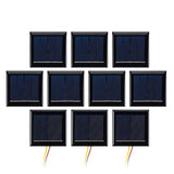 AOSHIKE 10Pcs 2V 130mA Micro Solar Panels Photovoltaic Solar Cells with Wires Solars Epoxy Plate DIY Projects Toys 54mm x 54mm/2