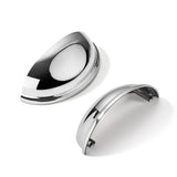 khtumeware 2 Pack 3-1/2 Drawer Pulls Polished Chrome Cabinet Cup Pulls Kitchen Hardware Cabinet Handles Drawer Handles Knobs 3.5