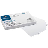 Business Source 65262 Index Cards, Plain, 90lb., 5Inch x8Inch , 100/PK, White