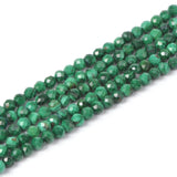 3mm Malachite Faceted Gemstone Round Loose Beads Strand 15.5-16 DIY Jewelry Making
