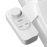 SAMODRA Non-Electric Bidet - Self Cleaning Dual Nozzle (Frontal and Rear Wash) Fresh Water Bidet Toilet Seat Attachment with Ind