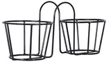 Gig Handicrafts Double Iron Balcony Railing Planter Window Box (49 Cm X 16 Cm X 21 Cm, Black, Metal, Small, Indoor And Outdoor)