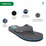 Ortho Joy Men Extra Soft Doctor Ortho Slippers Grey 12 Uk,Grey,12,B09Q12NHMS