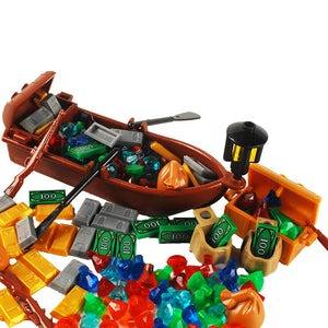 BAENRCY 160pcs Pirate Building Blocks Sencery Accessories Treasure Chest Set Building Bricks Kit DIY Building Set Compatible All