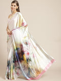 Womanista Womens Satin Saree (Ti2636_Multicolored)