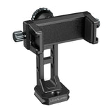 Leaplumin Metal Phone Mount for Tripod with 2 Cold Shoes & Arca Port,Phone Holder Stand with 4 * 1/4 Screw Mount,Support Vertica