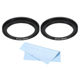 PATIKIL 58mm-82mm Metal Step Up Ring with Cleaning Cloth, 2 Pack Camera Lens Filter Adapter Ring Aluminum Filter Adapter Ring fo