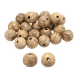 HARFINGTON 100pcs Natural Wooden Beads 6mm Silky Wood Round Polished Loose Bead Smooth Spacer Balls Beading for Jewelry Making B