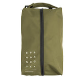 Ecomistiq Oxford Cloth Zippered Shoe Bag SoftSided Handheld Shoe Bag FullLength Zipper Packing Organizer Carry Handle, Green, 