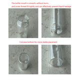 15ml Glass Vials with Screw Caps and Plastic Stoppers, Small Clear Liquid Sample Vial, Leak-Proof Vial, 50PCS