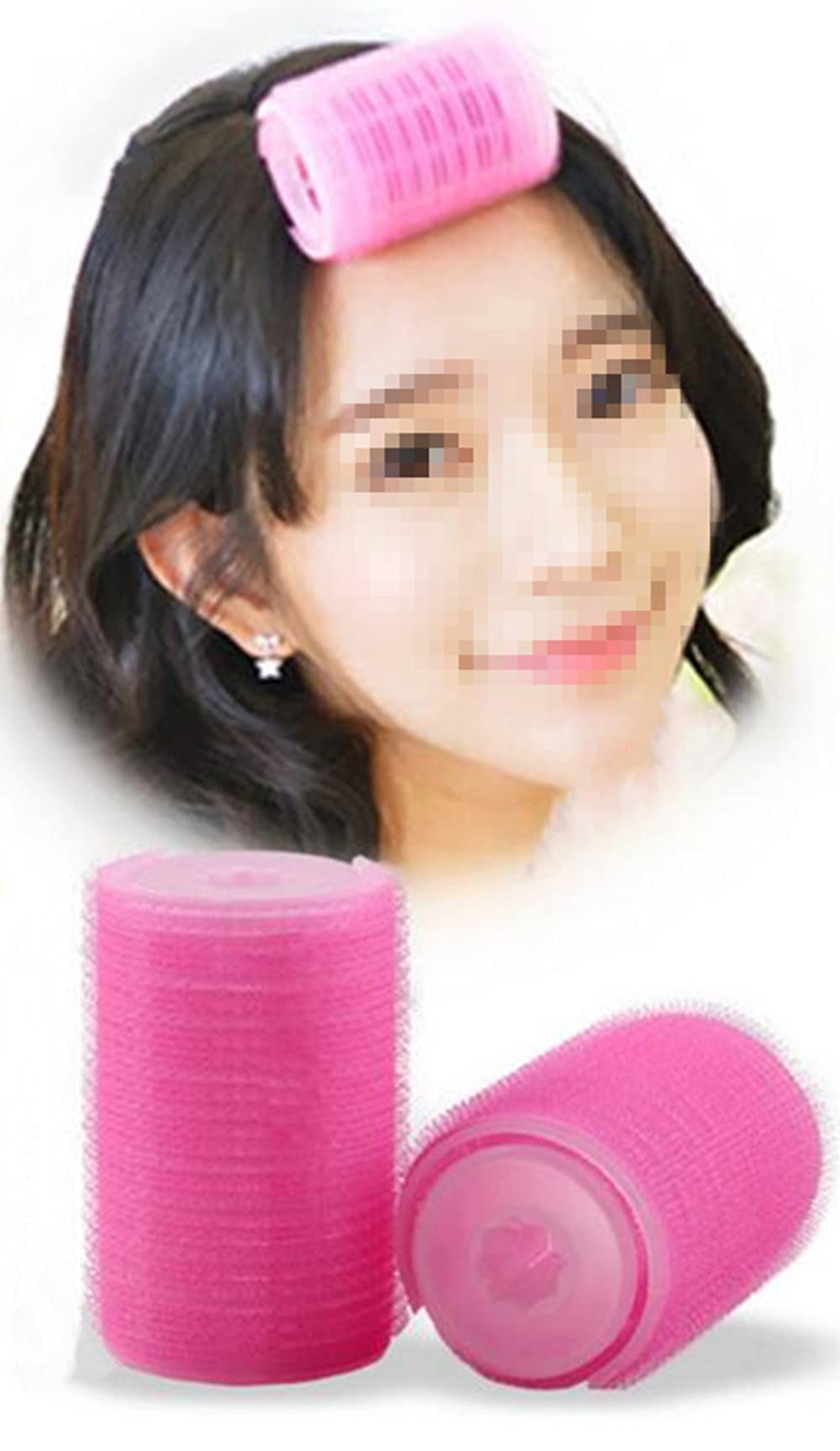 2Pcs/Set Plastic Hair Rollers Curlers Bangs Self-Adhesive Hair Volume Hair Curling Styling Tools Magic Women Diy Makeup Tools S