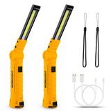 Lmaytech Tool Gifts for Men,Rechargeable LED Work Lights 2-Pack, Magnetic Base, Christmas Gifts for Him, Dad, Handyman - 5 Light