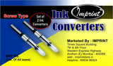Fountain Pen Ink Converter(Screw Type) Pack Of 2, Black