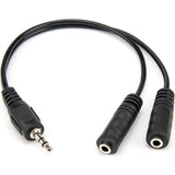Rocstor Premium Slim Stereo Splitter Cable 3.5mm Male to 2X 3.5mm Female 1 x MiniPhone Male St