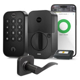 Yale Security Assure Lock 2 Keypad with Wi-Fi and Norwood Lever in Black Suede