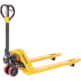Global Industrial Industrial Duty Narrow Pallet Jack with 21 W x 36 L Forks, 5500 lb. Capacity, Manual Pallet Truck for Warehous
