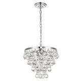 Elegant Lighting Living District Indoor Modern Home Decorative Bright Ceiling Kora Collection Pendant D13 H10.9 Lt:3 Chrome Fini