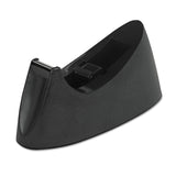Universal Office Products 15001 Desktop Tape Dispenser, 1 Core, Weighted Nonskid Base, Black