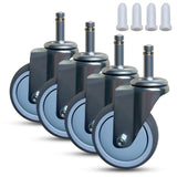 BAISASY 4 Inch Stem Caster Wheels, 7/16-Inch Stem Casters Set of 4, Heavy Duty Caster Wheel Without Brake, for Workbench Trolley