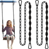 Gelury 2Pcs 64 Hanging Swing Chain with PE Sleeves Cover, Stainless Steel Chains with 4 Carabiners, Heavy Duty Hang Hardware Kit